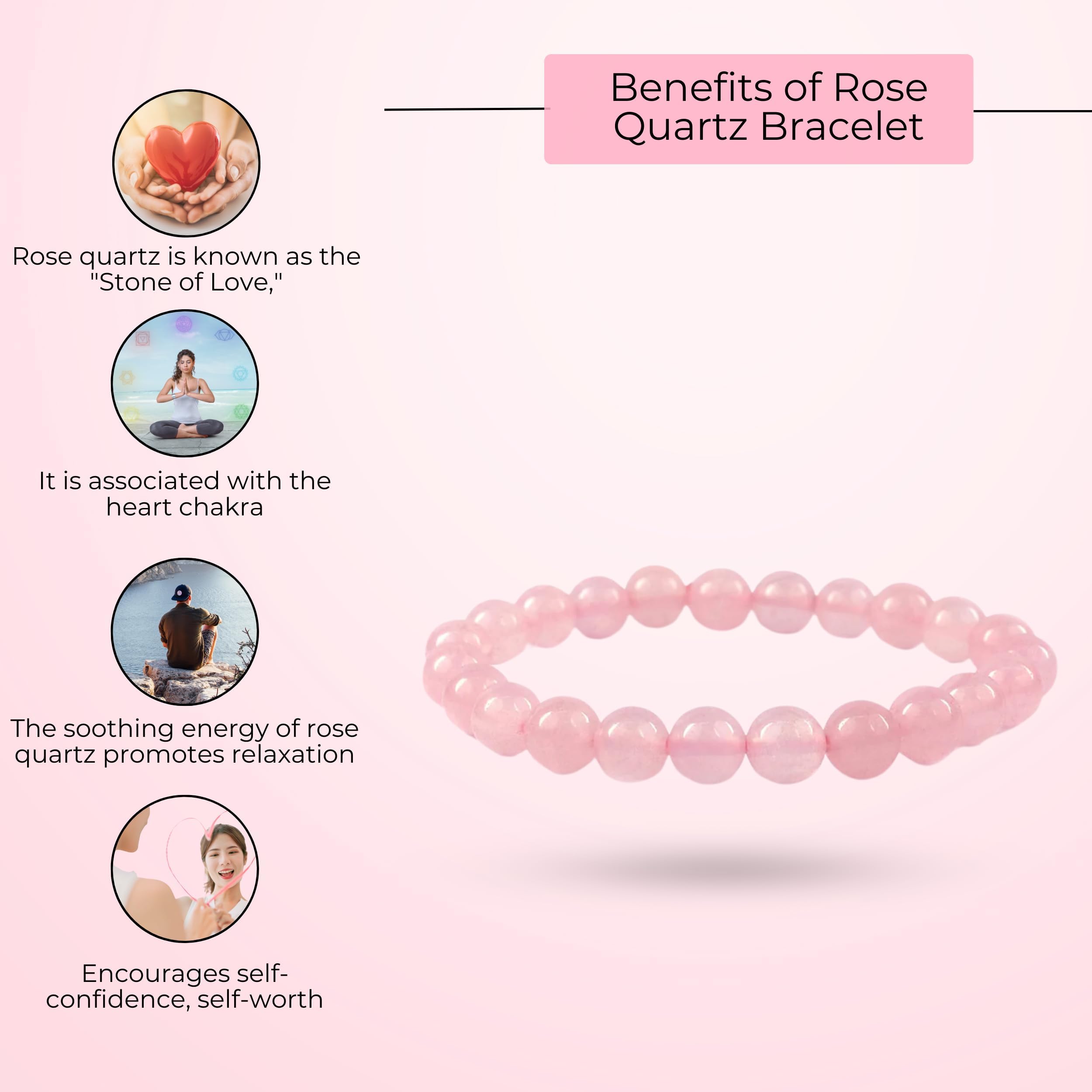 SANNIDHI Amethyst Bracelet for Women with Butterfly Charm and Pink Crystal Beads | Stretchable Layered Design