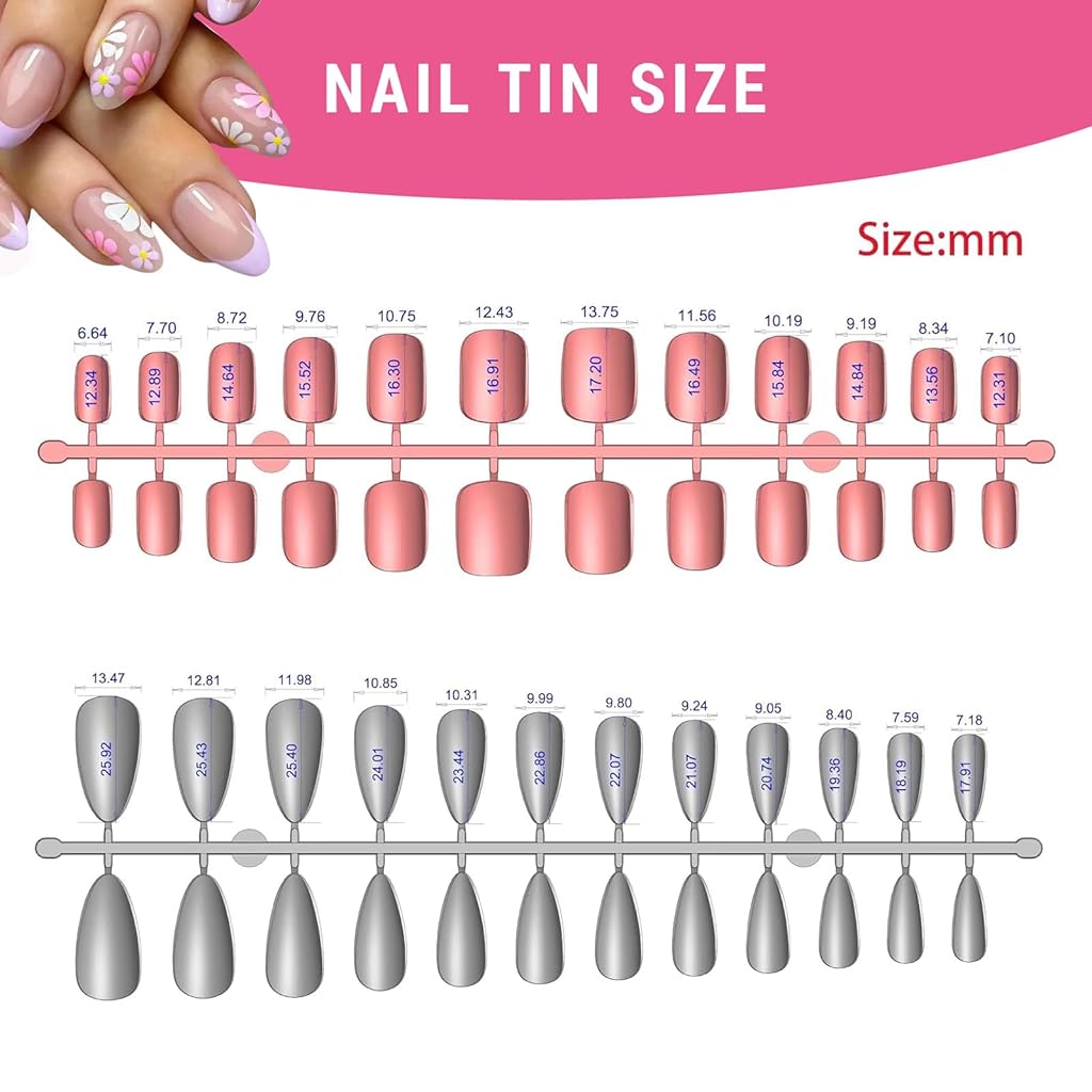 MAYCREATE® 96 Pcs False False on Nails for Women