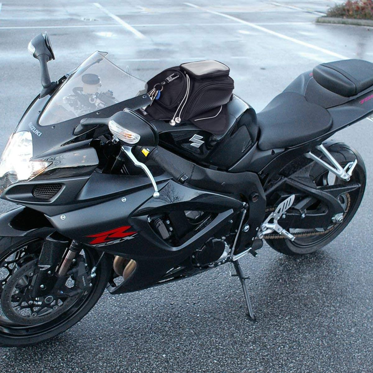 STHIRA Motorcycle Tank Bag for Bike Riding with Magnetic Mount and Phone Pouch | Polyester Multipocket Design