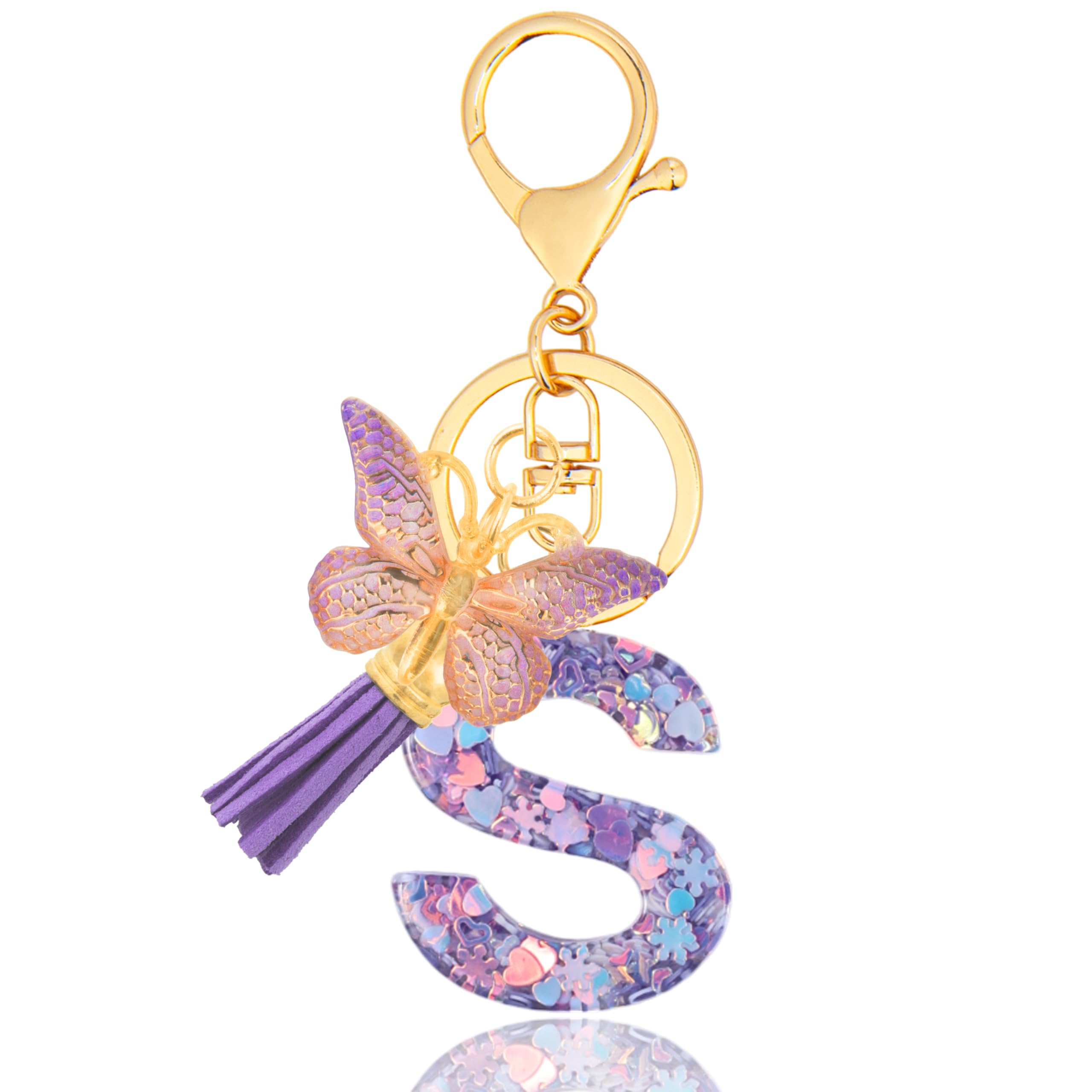 ZIBUYU® Letter S key chain for girls Metal Keyring Backpack Bag – Eleboat