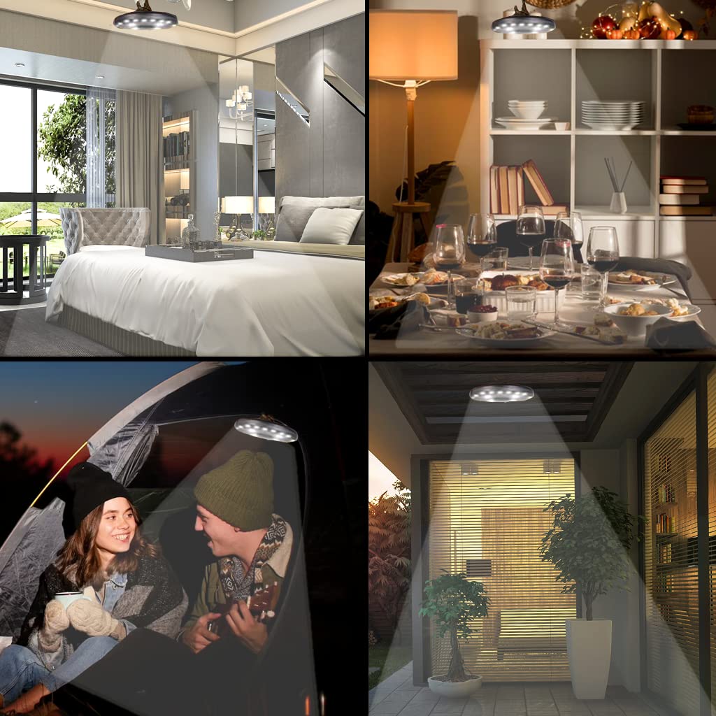 ELEPHANTBOAT LED Patio Umbrella Light with 28 LEDs for 2.5–3.5 cm Pole | Clip-On Ring Design