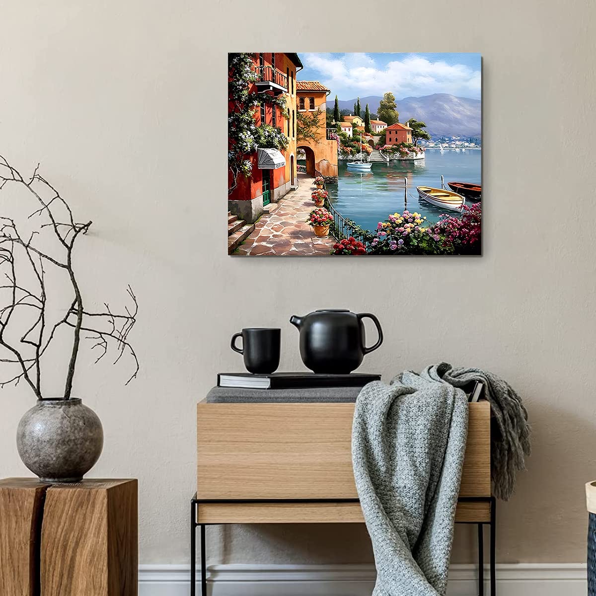 HASTHIP Paint by Numbers Kit for Adults and Kids with Brushes & Pigments 40x50cm | 3 Piece DIY Canvas Wall Art Set for Home Decoration