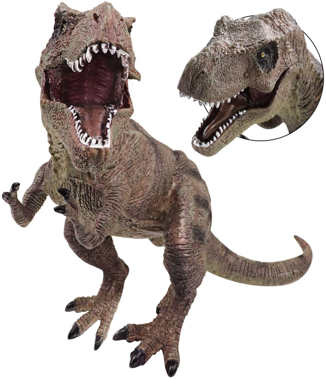 PATPAT Dinosaur Toys for Kids with Realistic Hand Painted Details 31 x 17 x 13 cm | Brown T Rex Figure