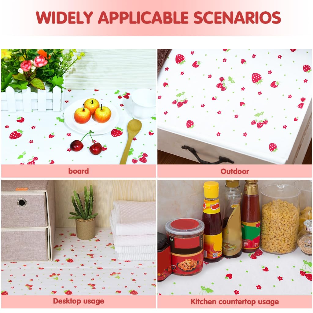 HASTHIP PET Cabinet Liner for Kitchen and Drawers featuring Trim to Fit Design 30x500cm | Rose Flower Waterproof Shelf Mat