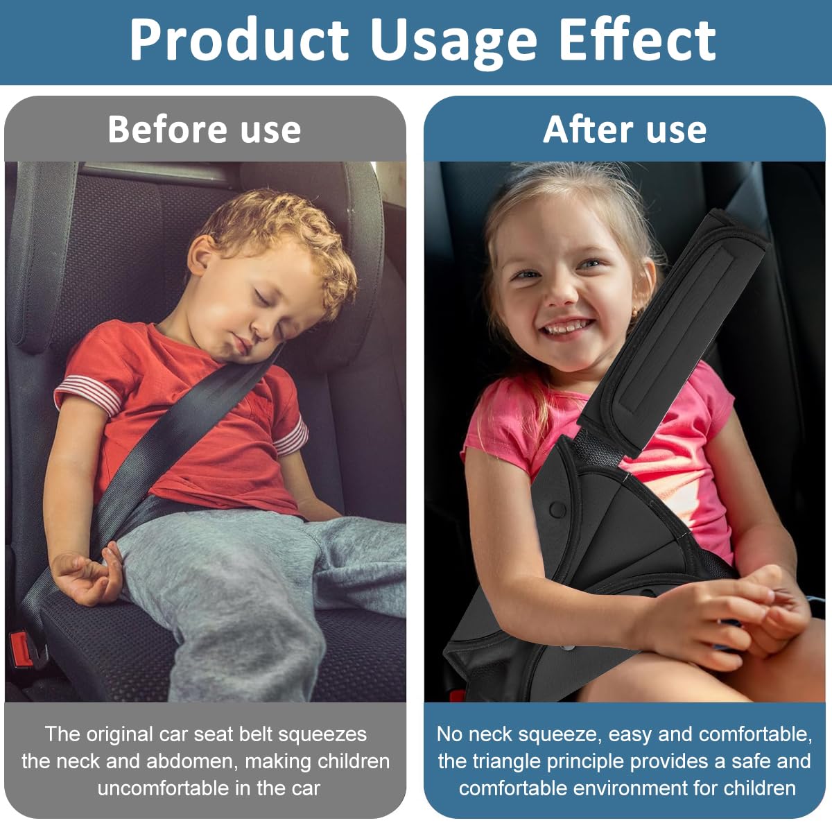 STHIRA Cotton Seatbelt Cushion for Car Comfort with Button Closure and Soft Padding | Pink