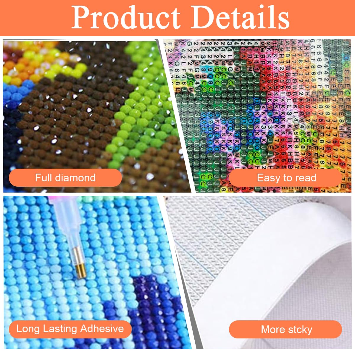 HASTHIP Diamond Painting Kit for Home Wall Decor with Full Drill Canvas 12x16 inch | DIY Gift