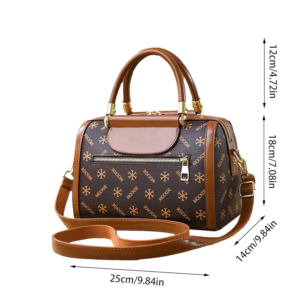 PALAY Handbag for Women Fashion Vintage Print Hand Bag with Shoulder Strap Evening Bag Shoulder Bag Crossbody Bag Casual Handbag Mother's Day Gift Christmas Gift for Sisters, 25x14x18cm