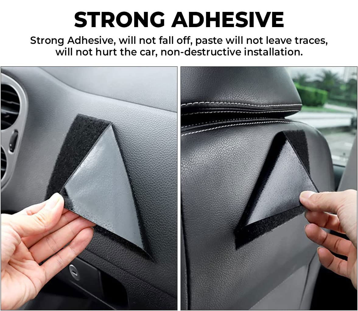 STHIRA Car Storage Organizer for Seat Side Gap featuring Self-Adhesive Design and PU Leather | 3 Pcs 17×12 cm Pouches for Phone and Keys