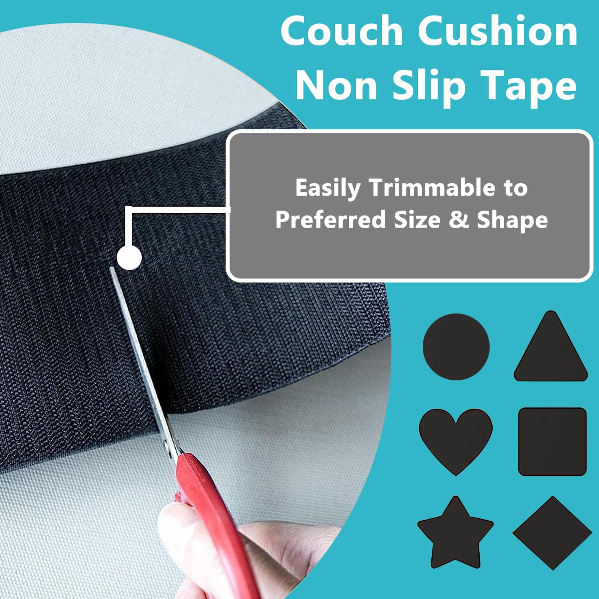 HASTHIP Self Adhesive Hook and Loop Tape for DIY and Household Use with Strong Grip | 3.9 in x 16.4 ft Roll