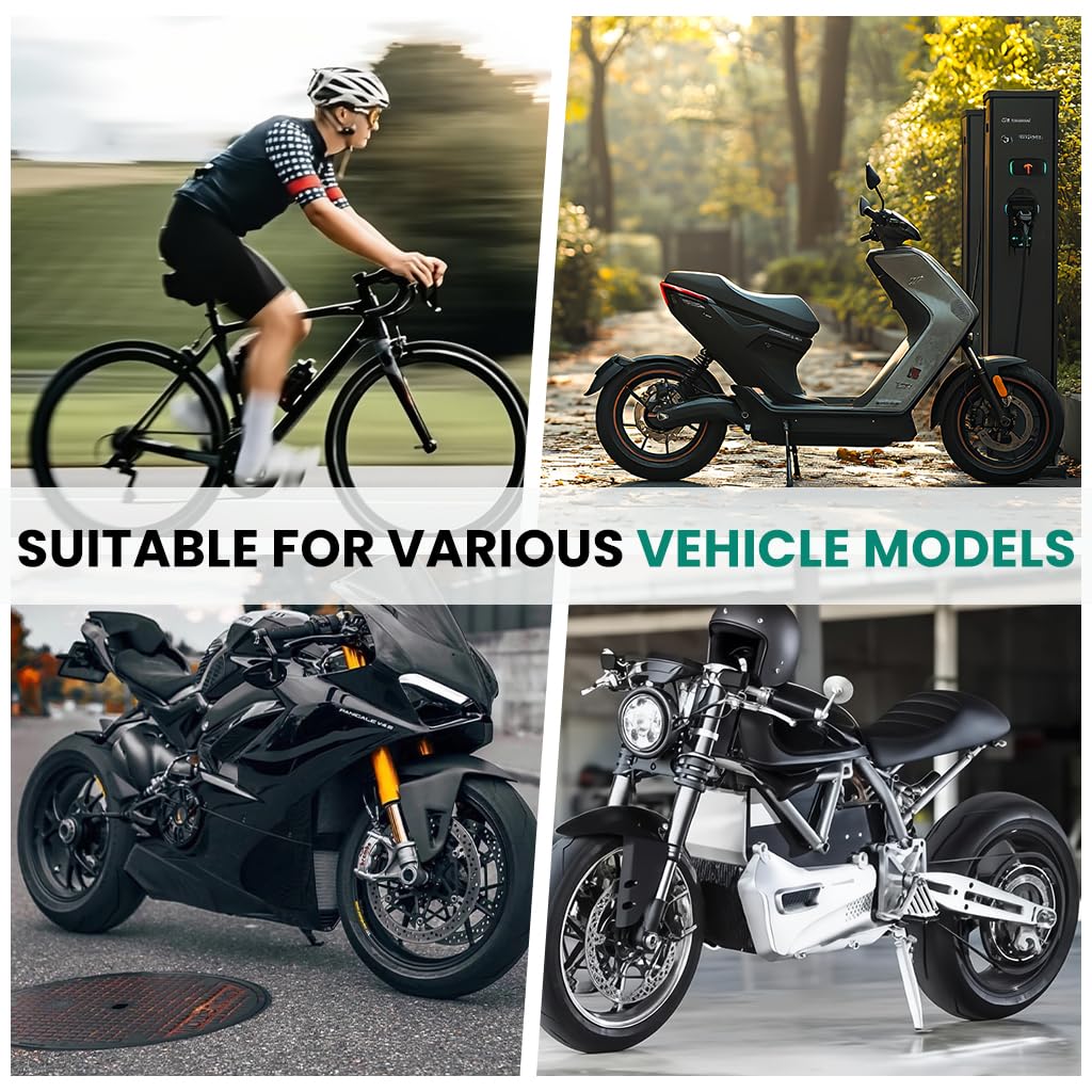 STHIRA Folding Rear Passenger Footrests for Scooter with Anti Slip Texture 76x37mm | Aluminum Alloy 2Pcs