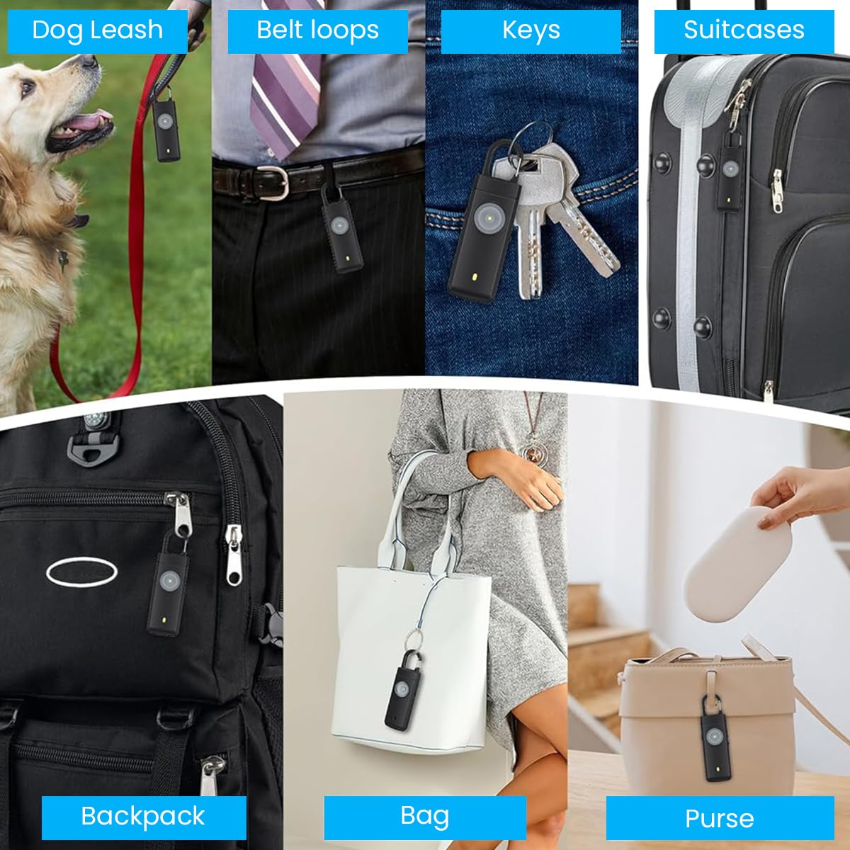 Serplex Rechargeable Personal Alarm for Women with 130dB Siren and Quick Release Keychain | LED Flashlight for Self Defense