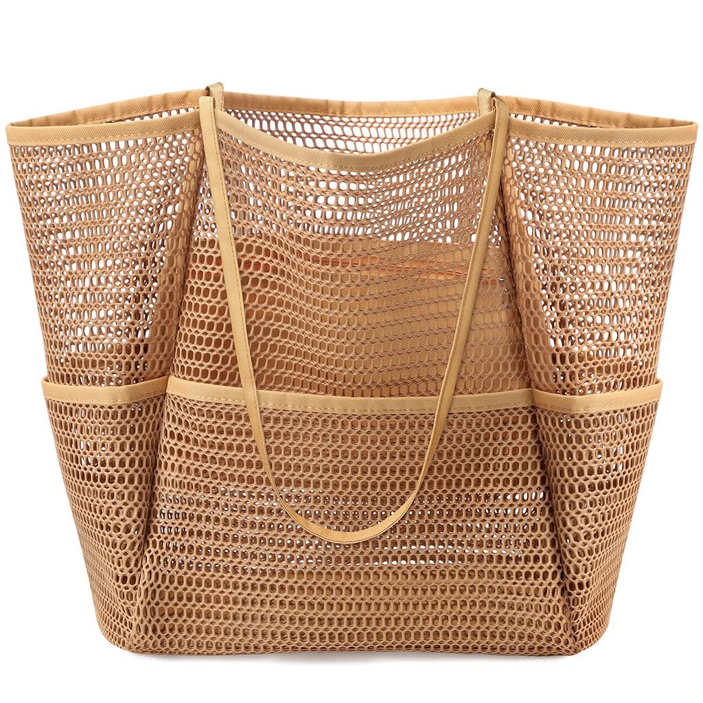 ZIBUYU® Mesh Beach Bag Tote Bag for Women