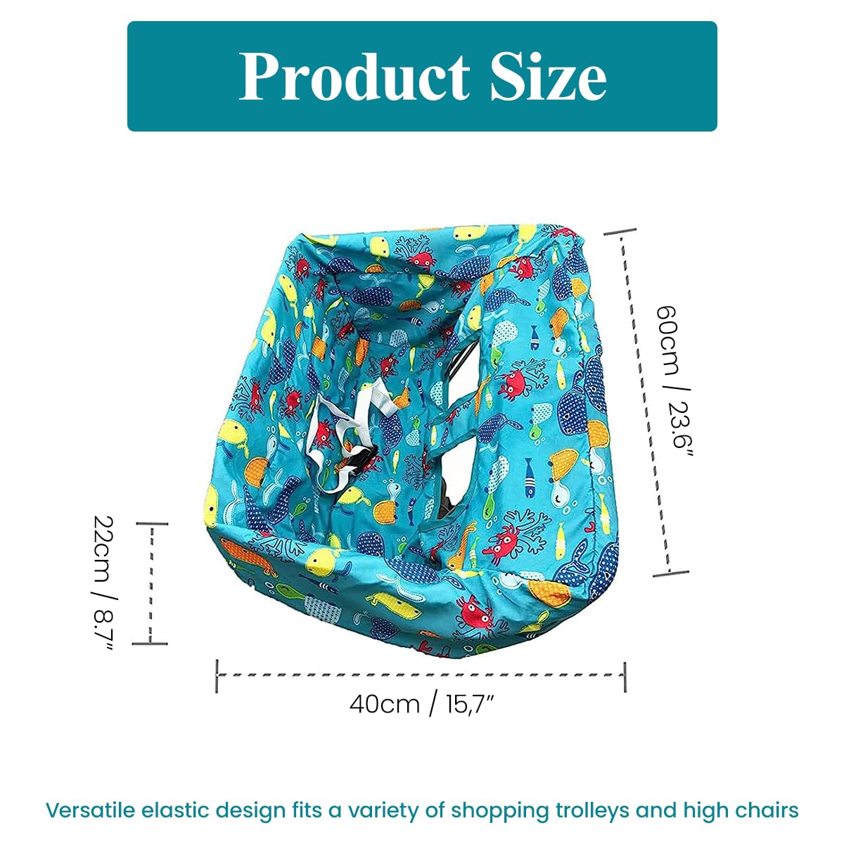 SNOWIE SOFT Shopping Cart Cover for Baby with Soft Padded Seat and Elastic Closure | Portable High Chair and Buggy Seat Protector