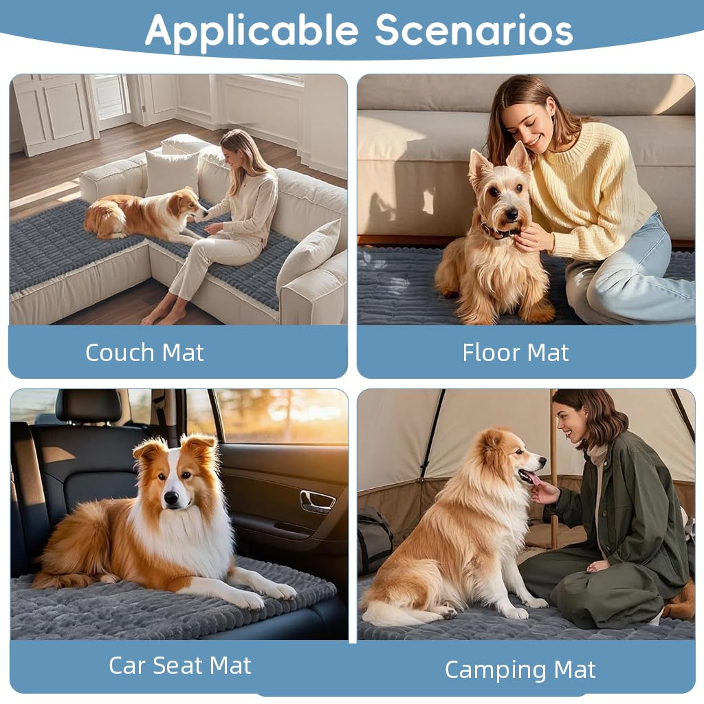 Qpets Dog Car Seat Cover for SUV and Sedan with Non Slip Backing and Plush Padding 60x137cm