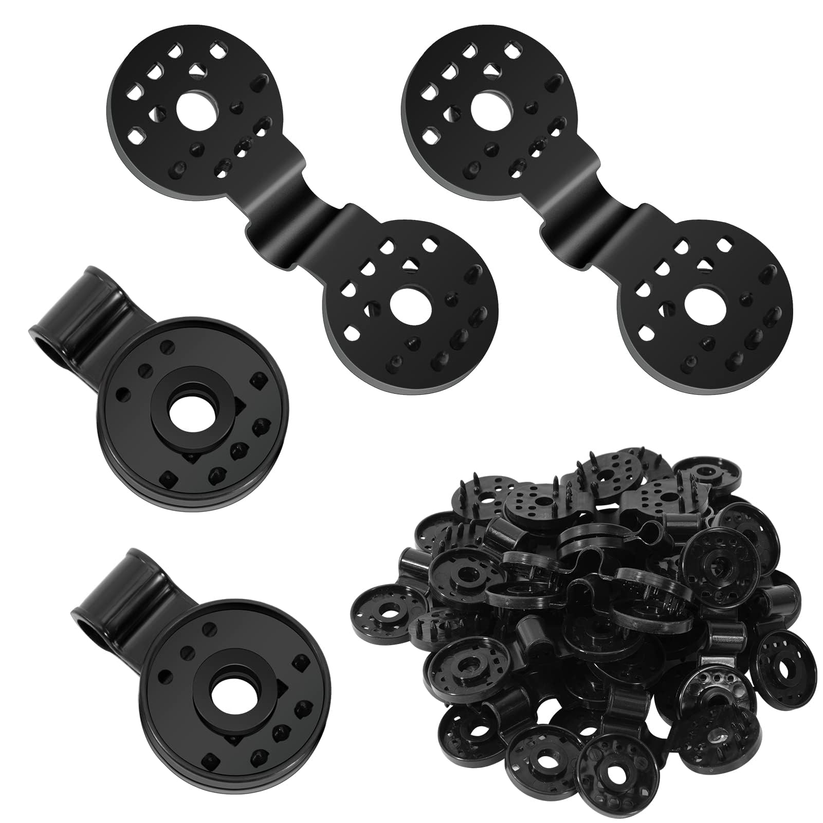 ZIBUYU® 20 Piece Shade Cloth Plastic Clips Round Plastic Black Clips for Sun Shade Net, Anti Bird Netting, Garden Netting