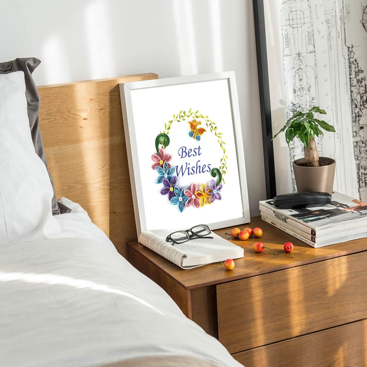 HASTHIP Paper Quilling Art Patterns for DIY Crafting with 20 A4 Templates | 300g Hard Paper