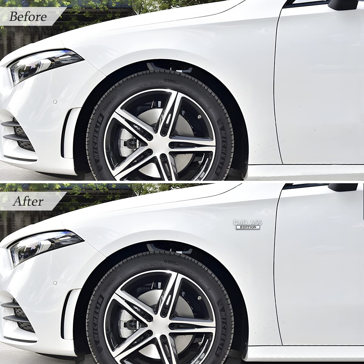STHIRA Car Sticker for Door and Tailgate featuring 3D Self Adhesive Waterproof Metal Design