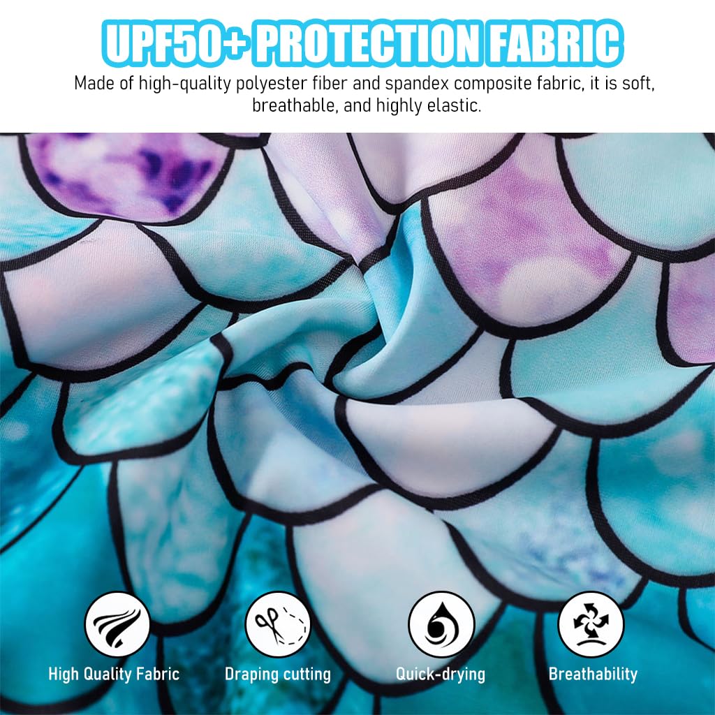 PALAY Swimming Costume for Girls with UPF 50+ Long Sleeve Design | 51cm Length One Piece