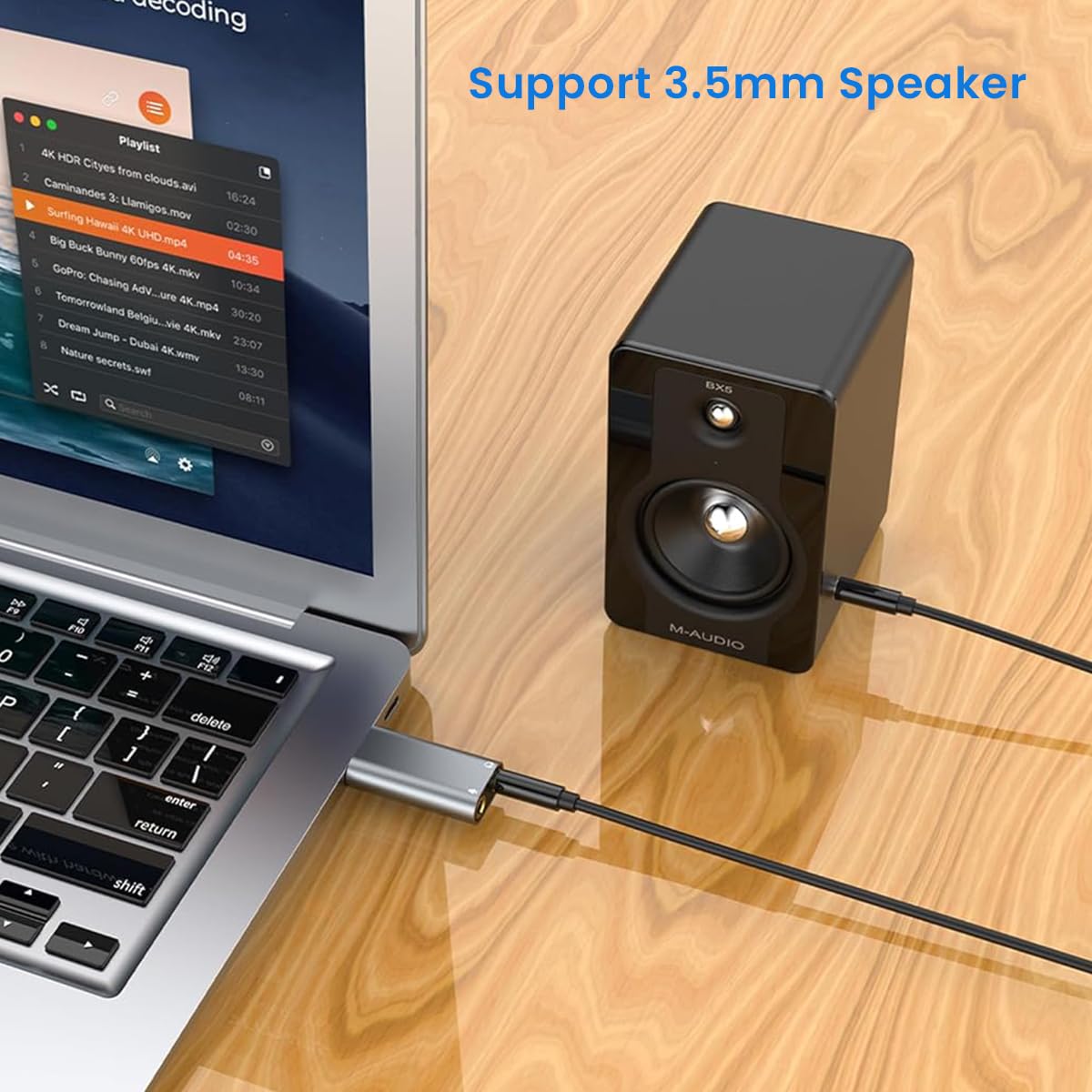 ZORBES USB Audio Adapter with Dual 3.5mm Jacks featuring Aluminum Alloy Shell | HiFi Sound for PC and Laptop