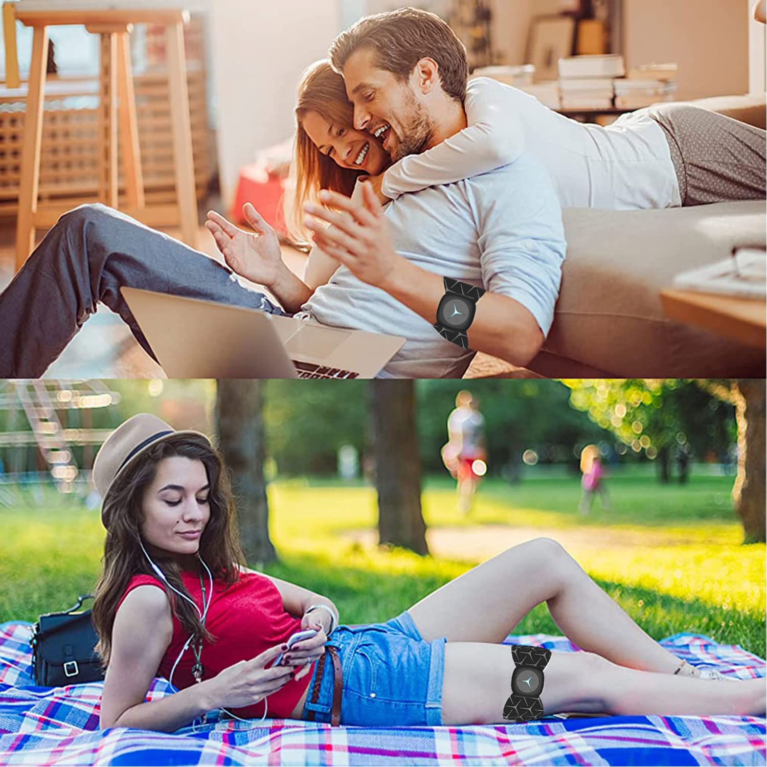 HANNEA Body Massager Machine for Pain Relief with 6 Modes and 15 Levels | Wireless Black