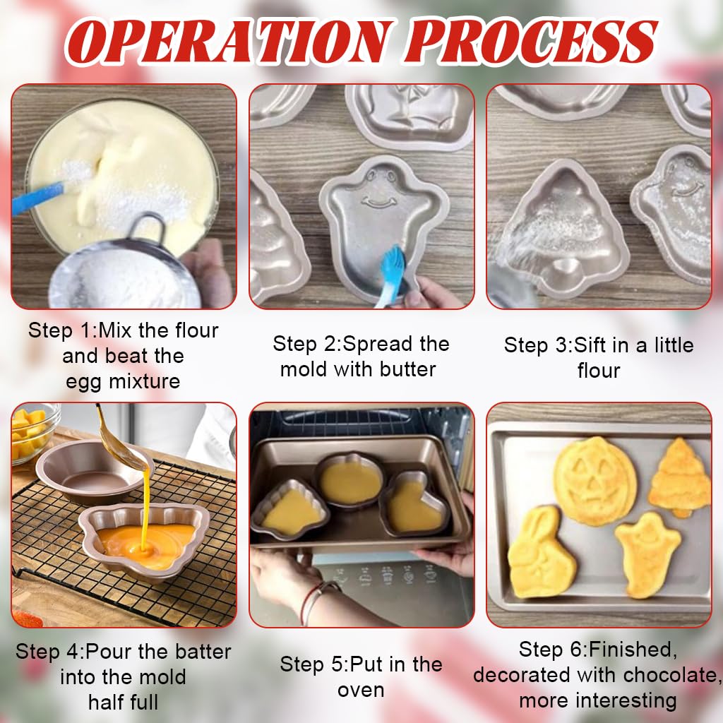 Supvox Christmas Boots Shape Mini Cake Pan featuring 5.3 in Pie Molds in Bronze Color