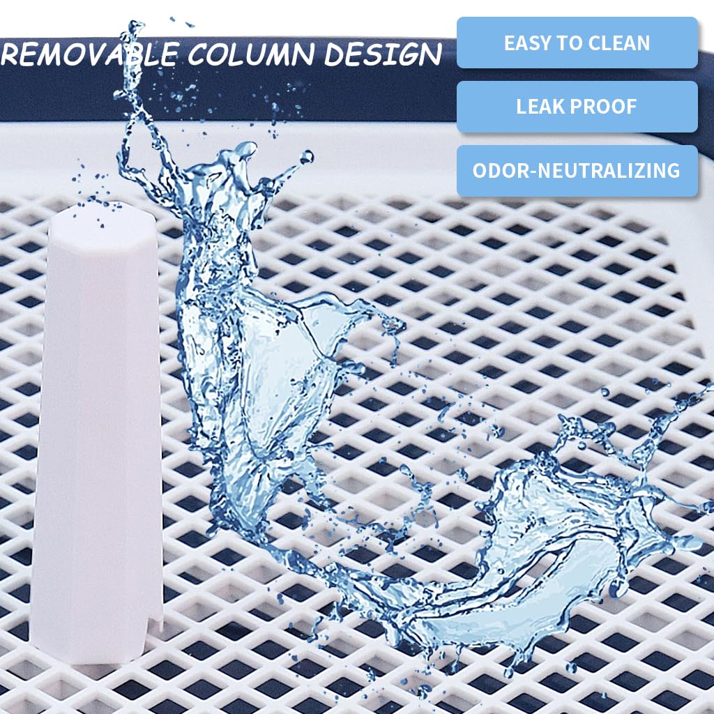 HASTHIP Dog Toilet for Small and Medium Dogs featuring Removable Mesh Grate 65 x 50 cm | Easy Cleanup