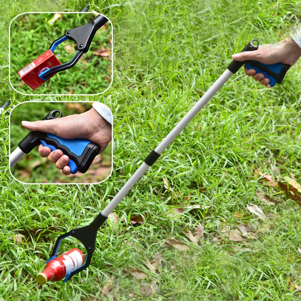 HASTHIP Litter Picker for Rubbish Collection with 80cm Foldable Arm and 360° Rotatable Claw | Aluminum Alloy Grabber for Elderly