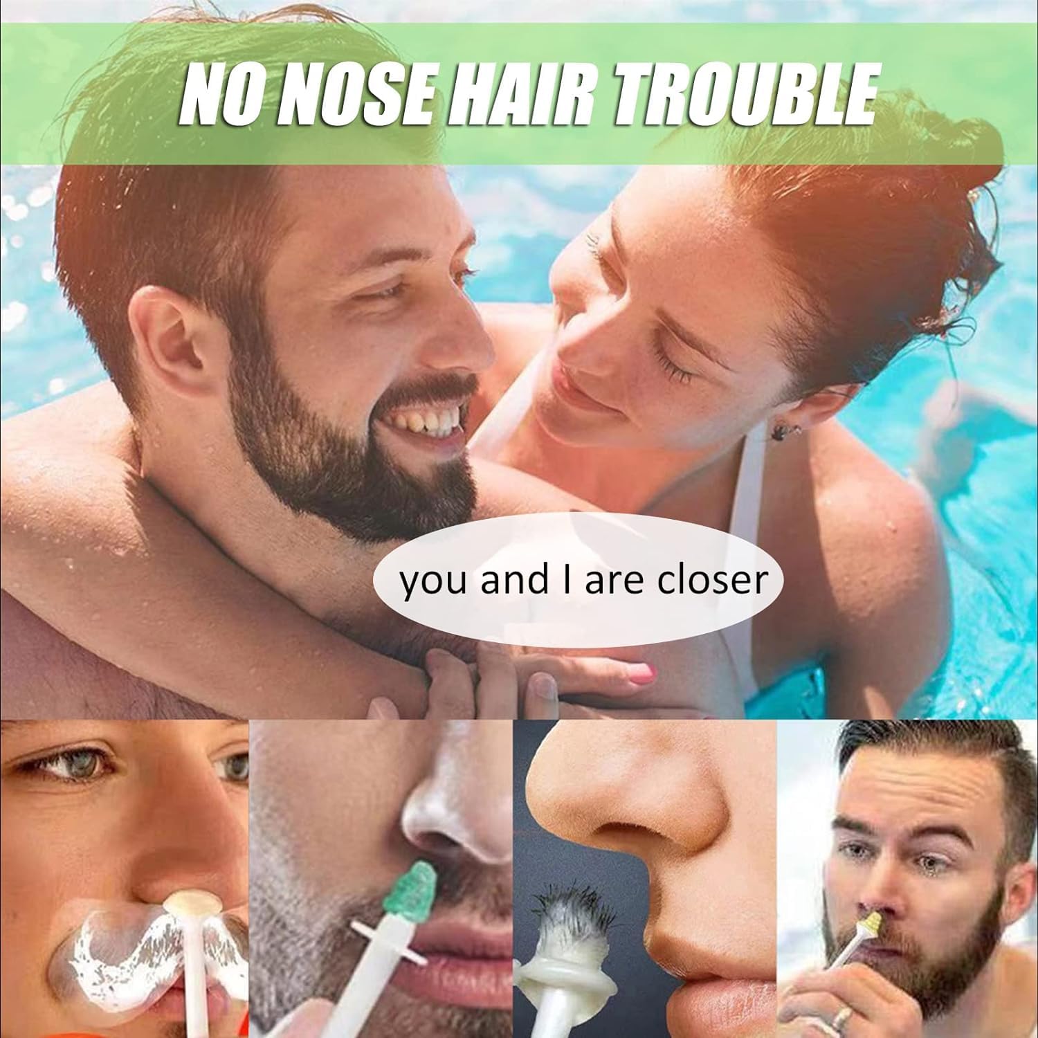 HANNEA Nose Wax Kit for Men and Women with 20 Applicators & 50g Wax | Safe ABS Sticks