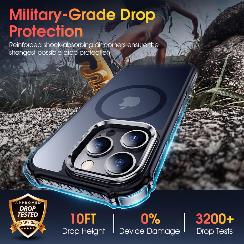 ZORBES for Phone 16 Pro Case,[12FT Military Grade Drop Protection] [Compatible with MagSafe] Built-in Stash