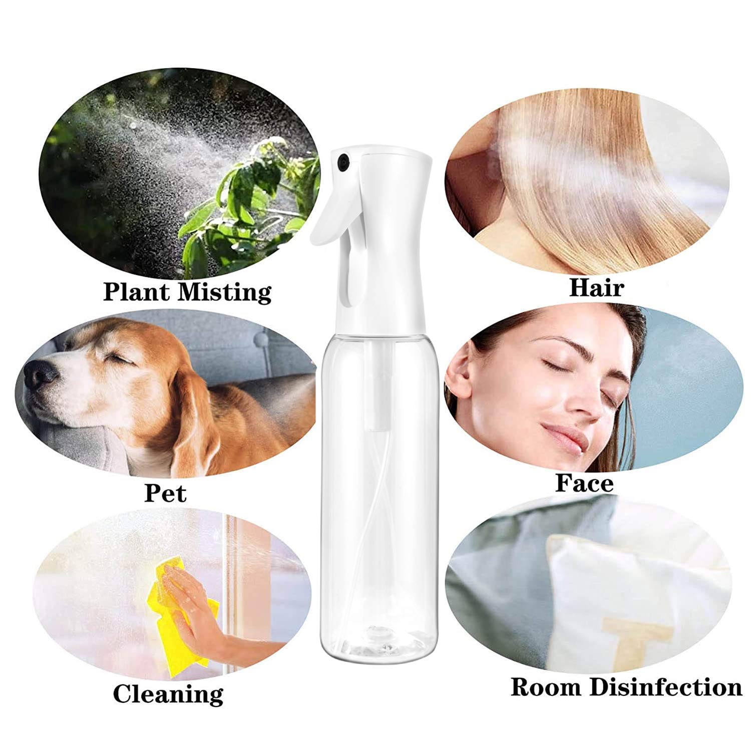 HASTHIP Spray Bottle for Hair and Plant Care featuring Continuous Fine Mist 500ml Transparent