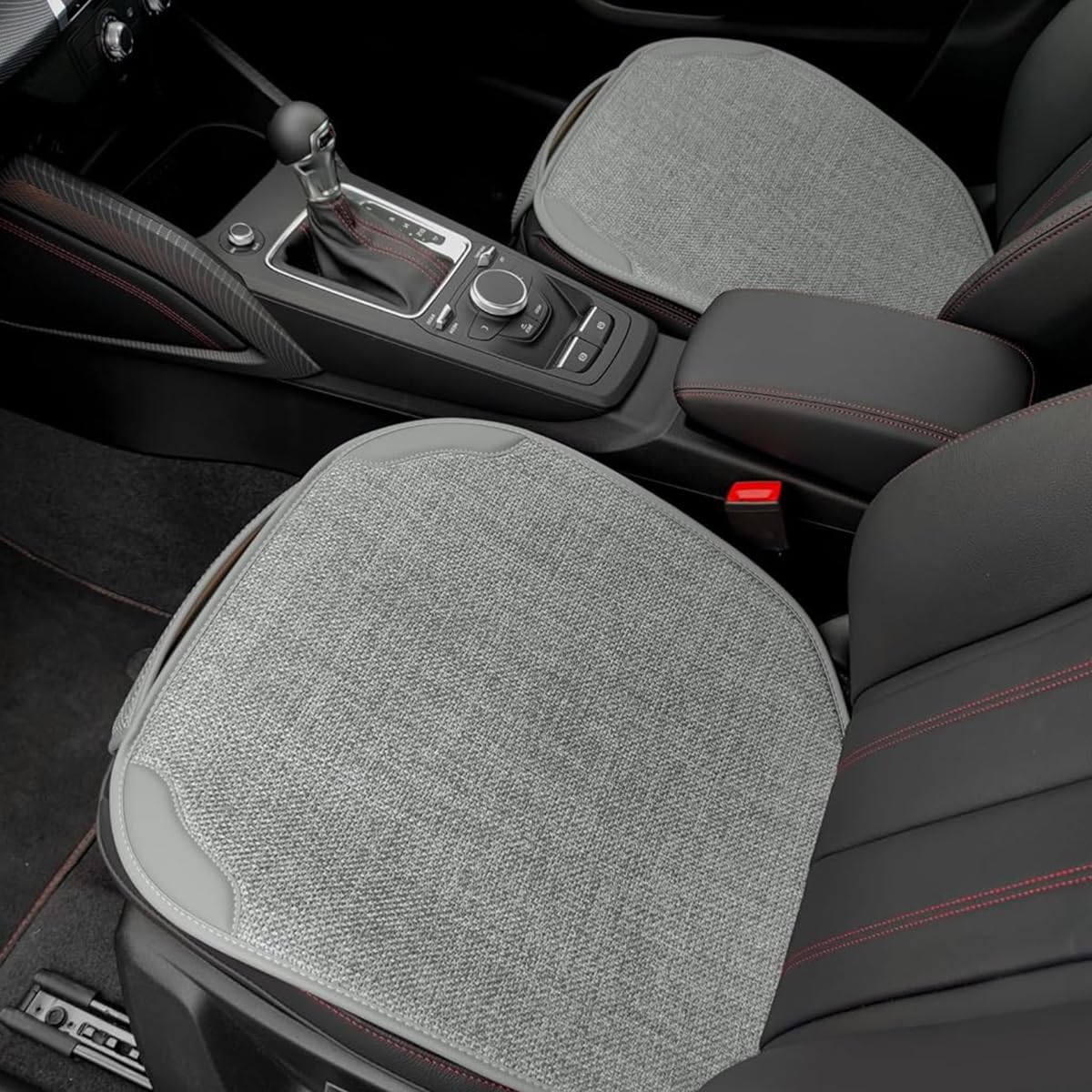 STHIRA Seat Cover for Car featuring 50×50 cm Linen Fabric and Non Slip Design | 3 PCS Set