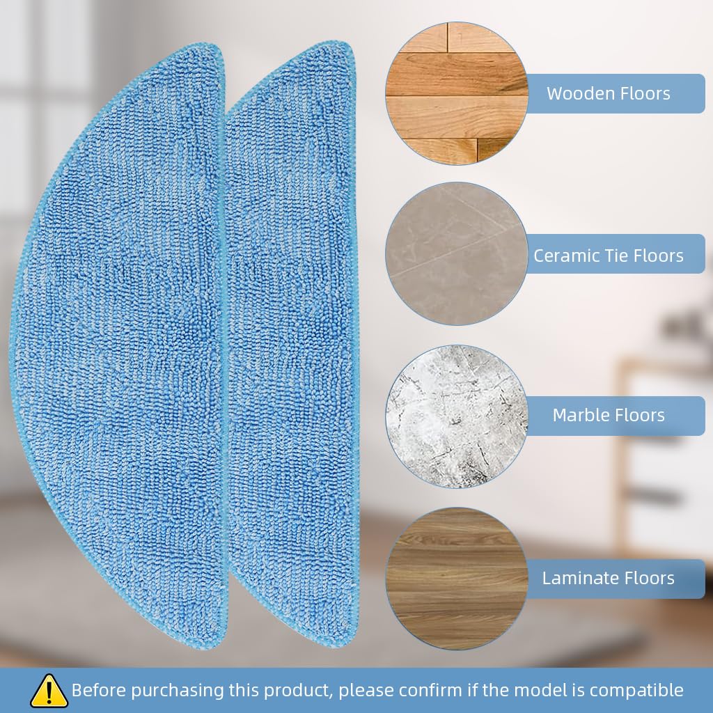 HASTHIP Mop Cloth Replacement for Ecovacs Deebot U2 Pro featuring 4pcs washable microfiber pads