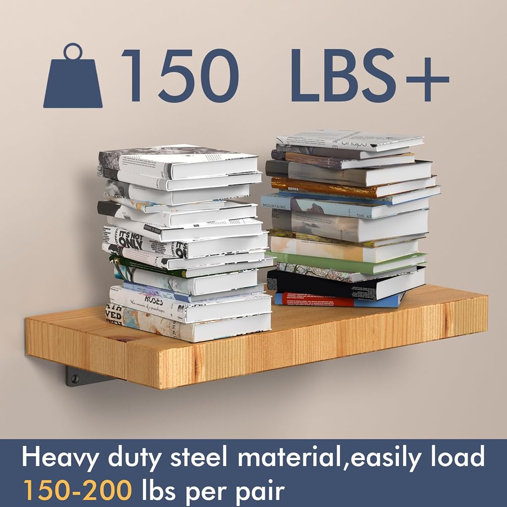 ZIBUYU® 2 Pack Floating Shelf Brackets