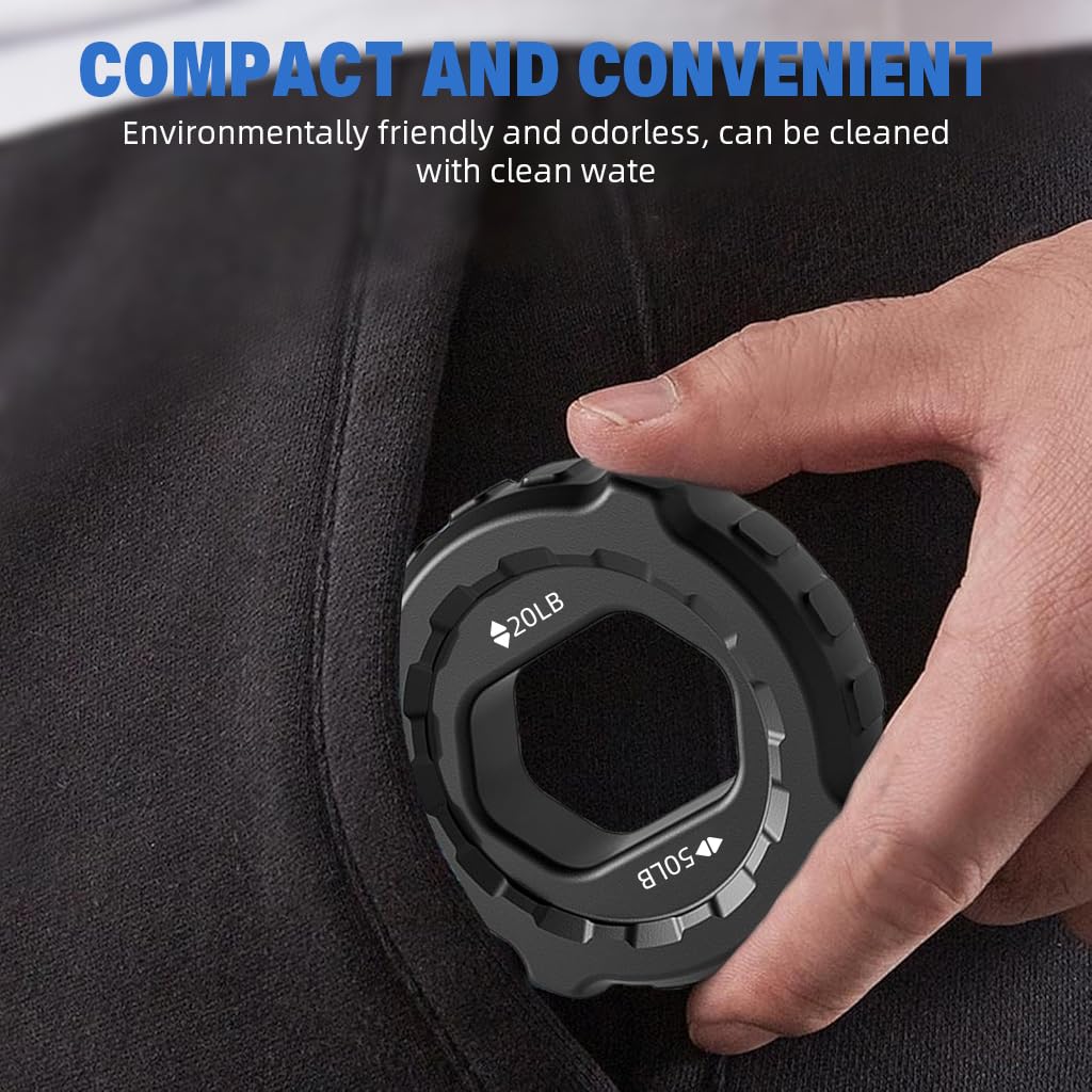 Proberos Hand Grip Strengthener for Workout and Rehab with 20‑50 lbs Rubber Ring | Ergonomic Portable Trainer for Men and Women
