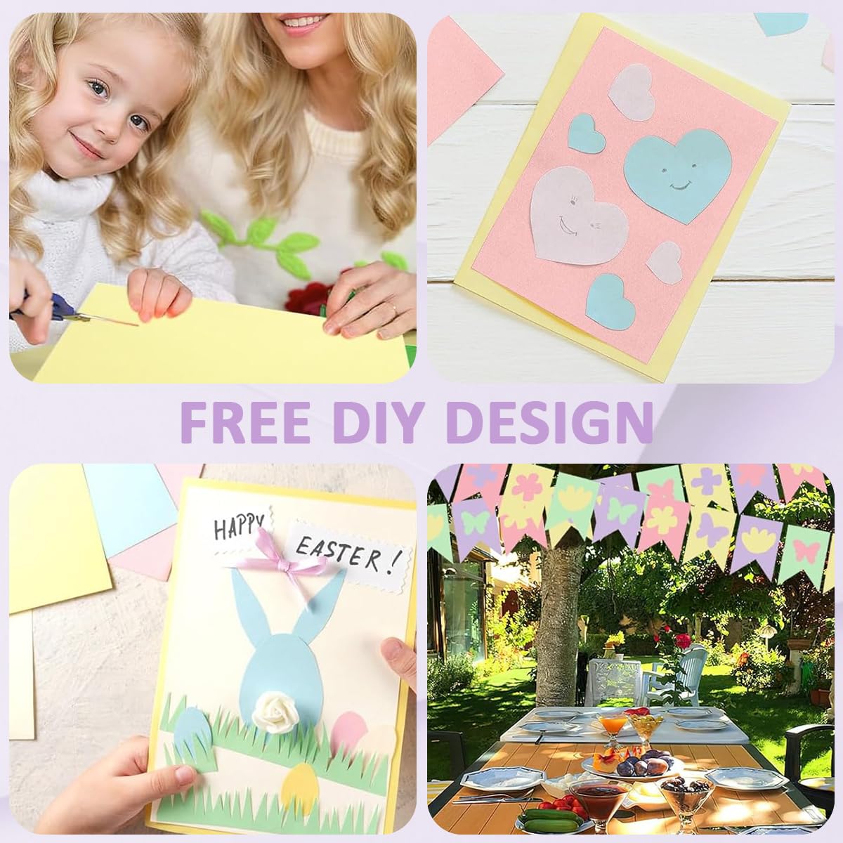 OFIFO Color Paper Pack for Craft and School Projects with 50 A4 Sheets in 10 Bright Colors