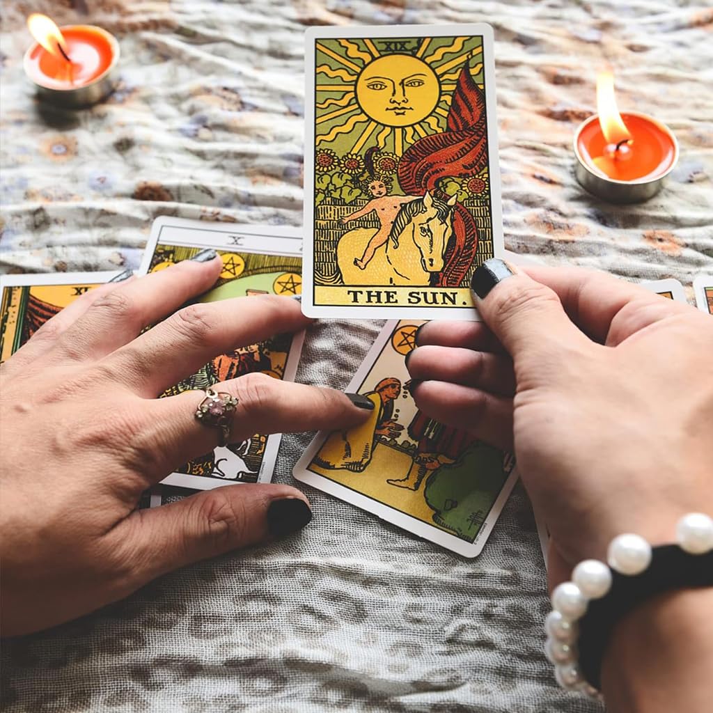 Zibuyu Tarot Cards Deck for Divination and Meditation with Guidebook | 78 Cards 4.75 x 2.76 in Purple Design