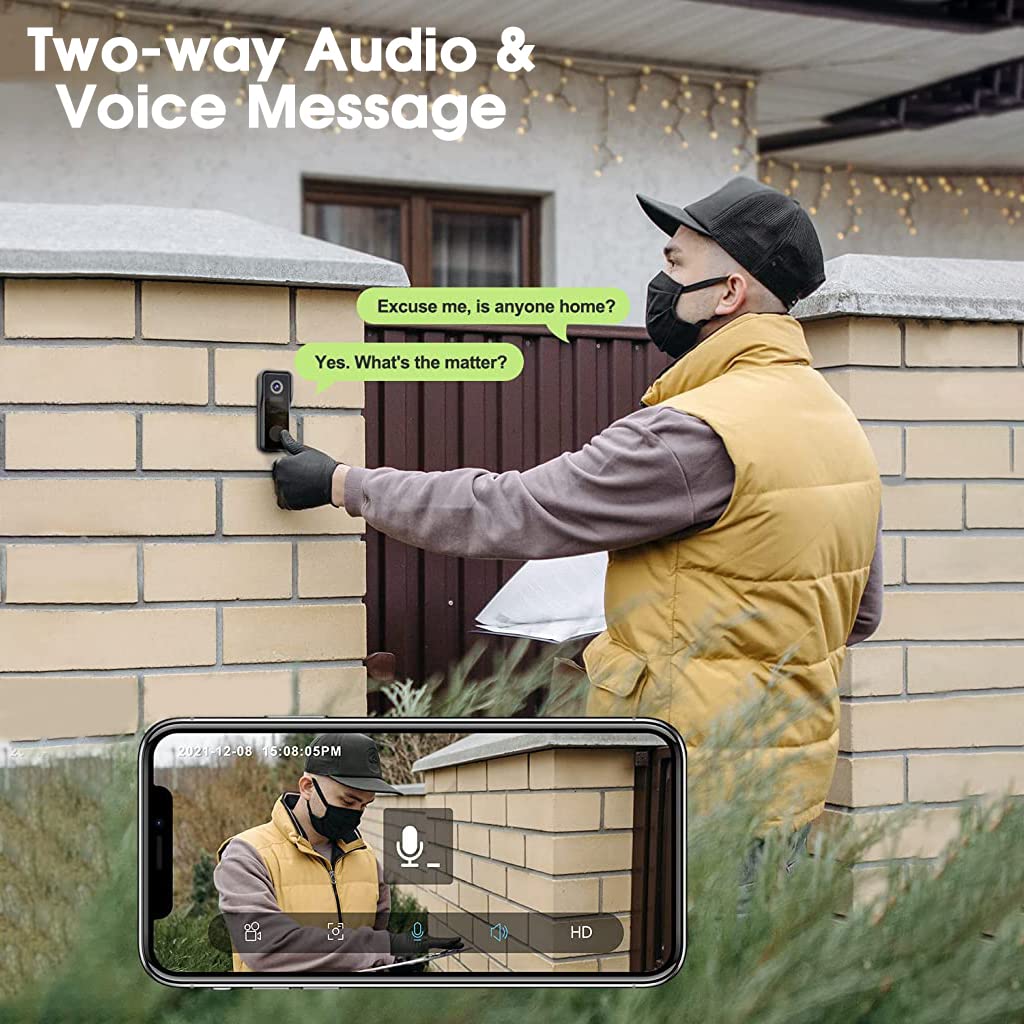 Video Door Bell for Home 1080P HD Wifi Smart Door Bell with 4500mAh Battery | IP66 Waterproof