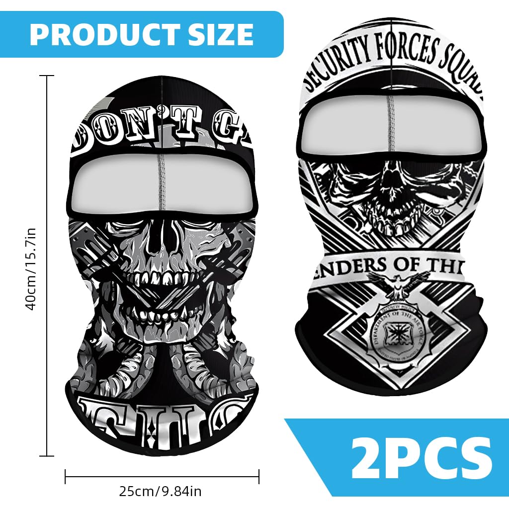 Optifit Balaclava for Riding and Outdoor Sports featuring Breathable Quick Dry Fabric | Skull Print Face Mask for Men and Women