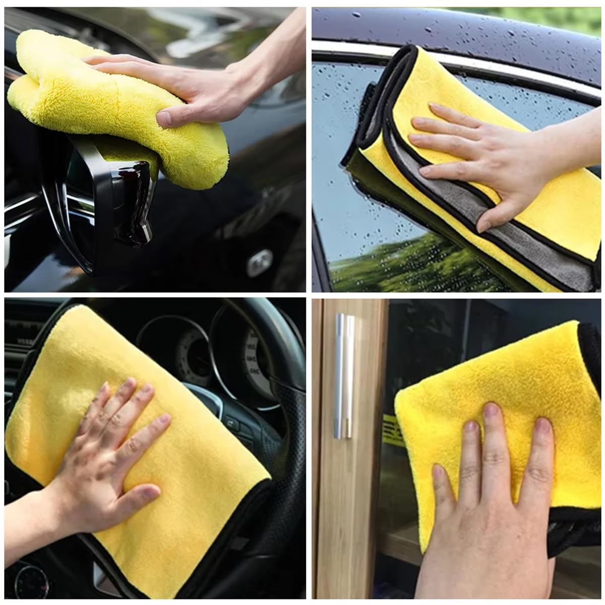 STHIRA Microfiber Cleaning Cloth for Car and Home 23.6x62.9 in featuring Double-Sided Absorbent Design