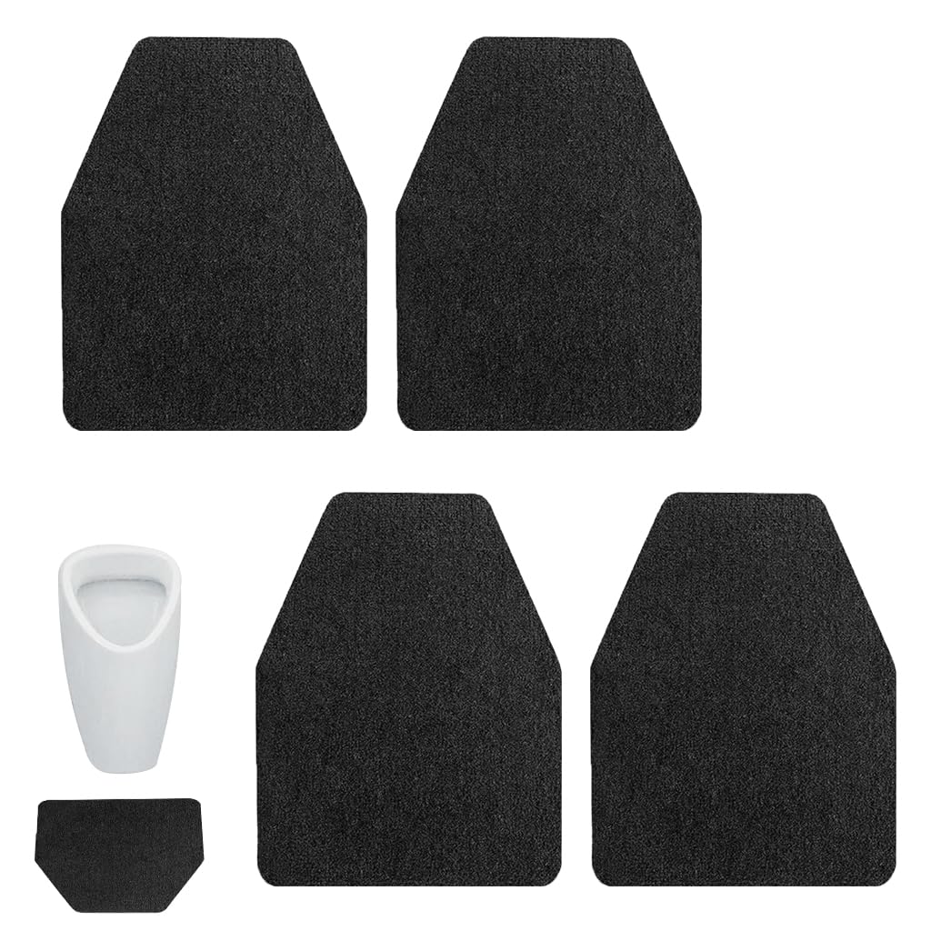 HASTHIP Urinal Mat 42x52cm for Public Restrooms with Anti Slip Backing and Washable Polyester | Pack of 4