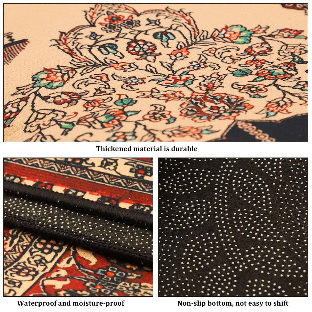 HASTHIP Prayer Mat for Muslims with Anti Slip Bottom and Tassels 120×80cm Soft Velvet Rug