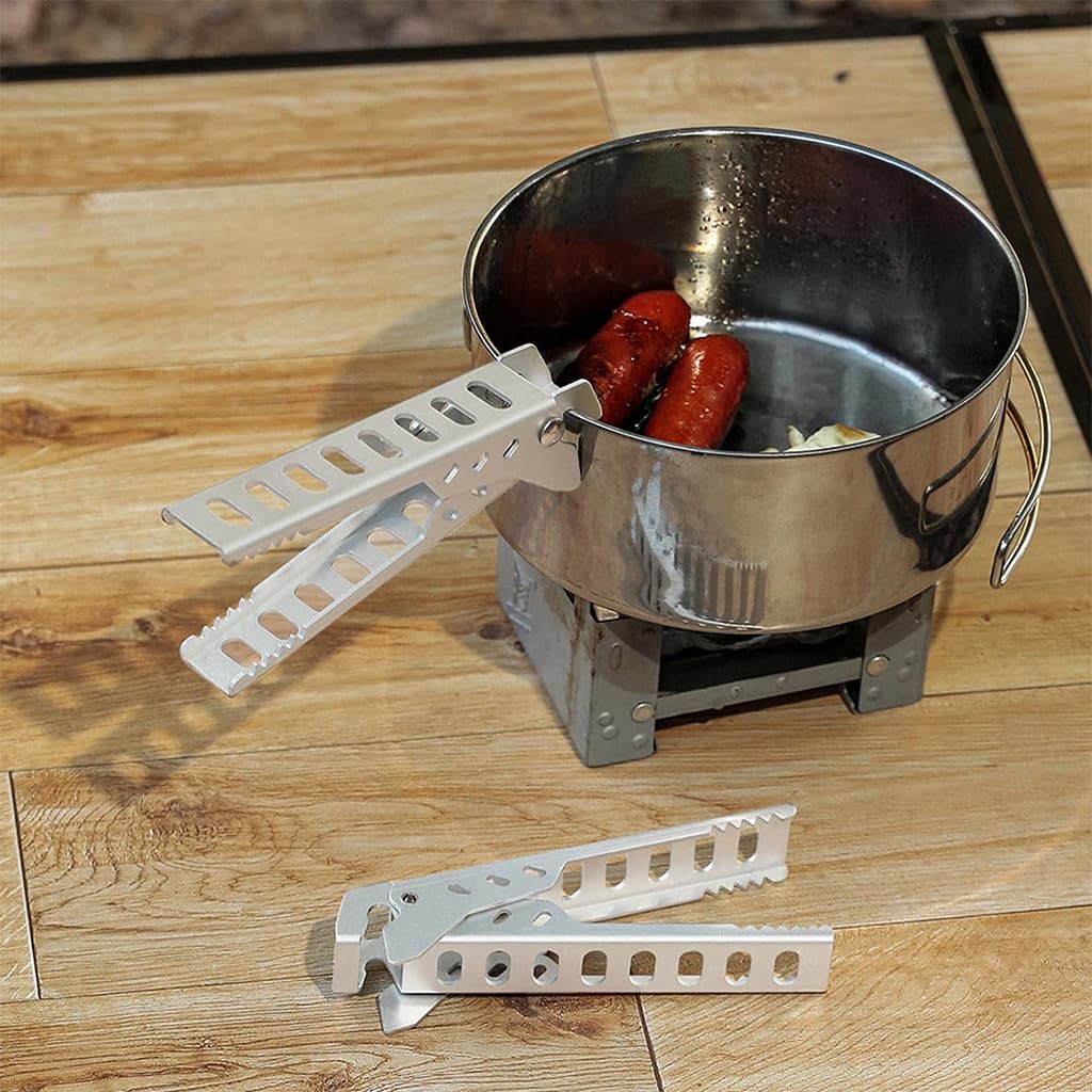 Supvox Kitchen Pot Gripper 4.8 in for Hot Plates and Pans with Ergonomic Handle | Aluminum Alloy Anti Scalding Clamp