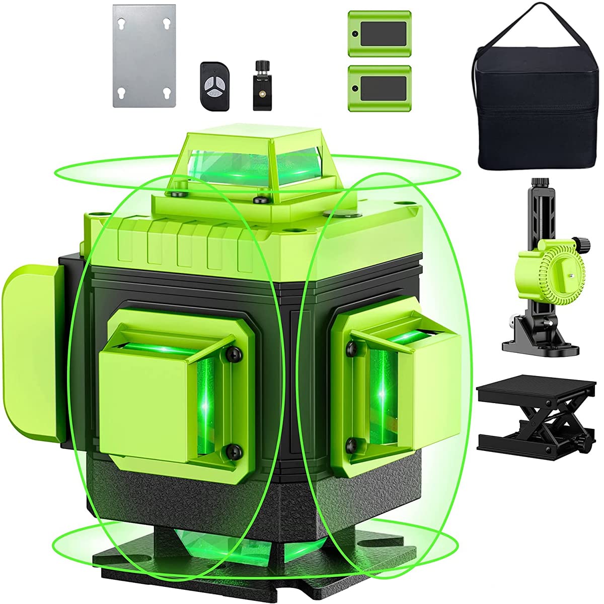 HASTHIP Laser Level for Room Alignment with 16 Lines 4D Self Leveling Green Beam | Rechargeable