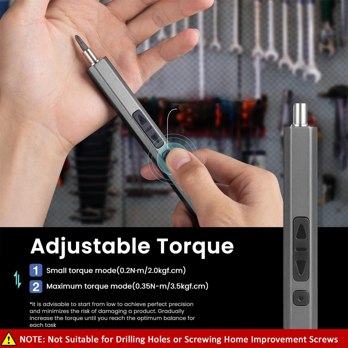 Serplex Electric Screwdriver Set for Electronics with 30 Bits and LED Light | USB Rechargeable