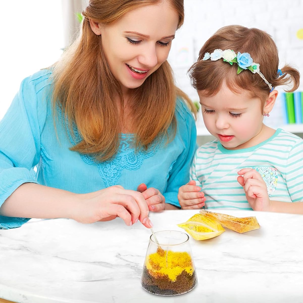 HASTHIP DIY Candle Making Kit for Creative Sand Art Candles with Colored Beeswax Sands | Ideal Birthday Gift for Friends and Sisters