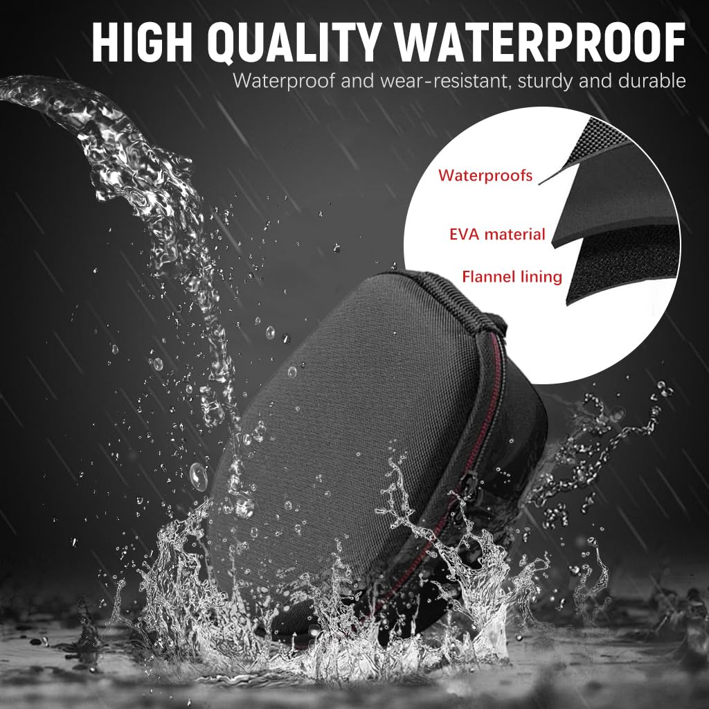ZORBES Travel Case for Bone Conduction Headphones with EVA Hard Shell and Mesh Pocket | Waterproof Protective Storage Bag