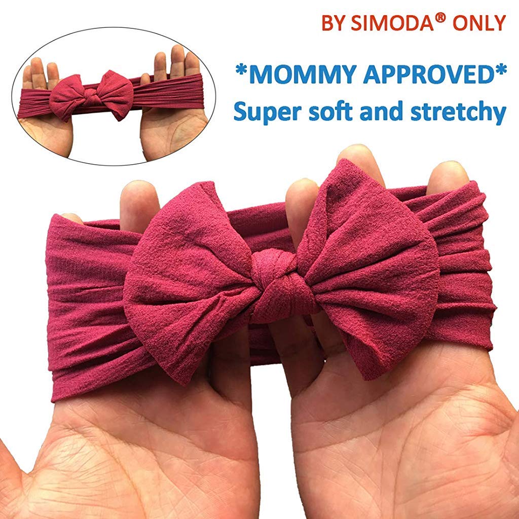 SNOWIE SOFT® Cotton Headbands Turban Knotted Girls Hairband Super Soft and Stretchy Hair Wrap for Baby Girls, Pack of 6 - Multicolor