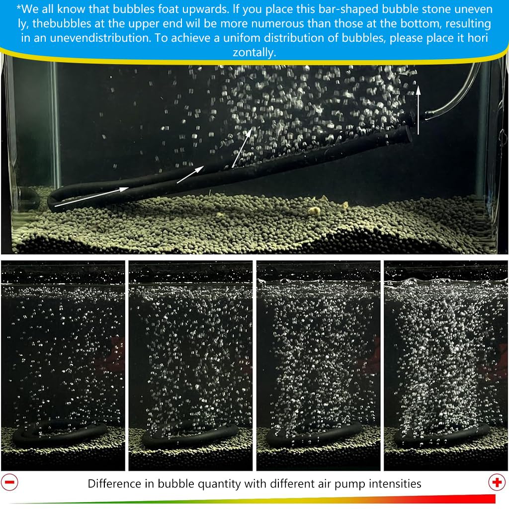 Qpets Aquarium Fine Bubble Linear Diffuser for Fish Tanks featuring 60cm Aeration Tube | Works with Most Air Pumps