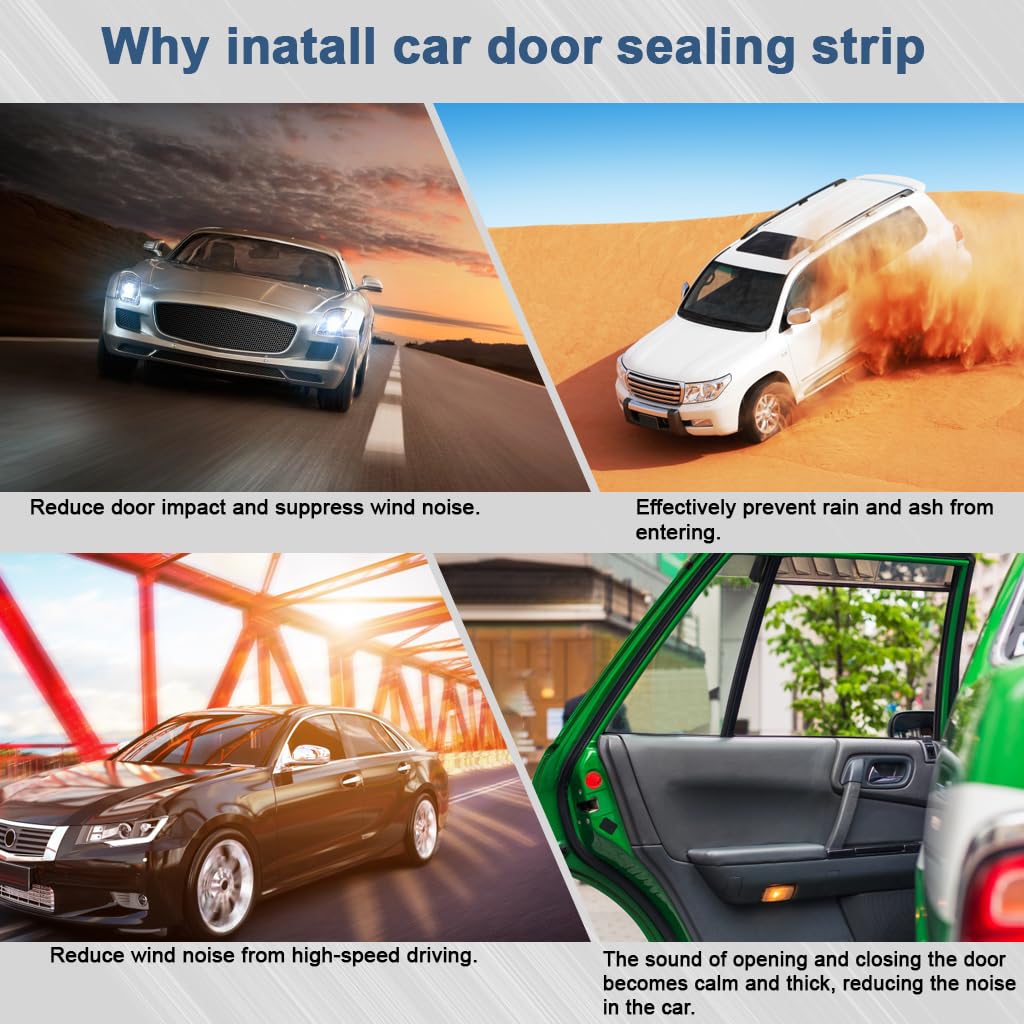 STHIRA Automotive Door Weather Stripping for Cars with Side Bulb 20 ft Rubber Seal | Soundproof and Weatherproof Trim