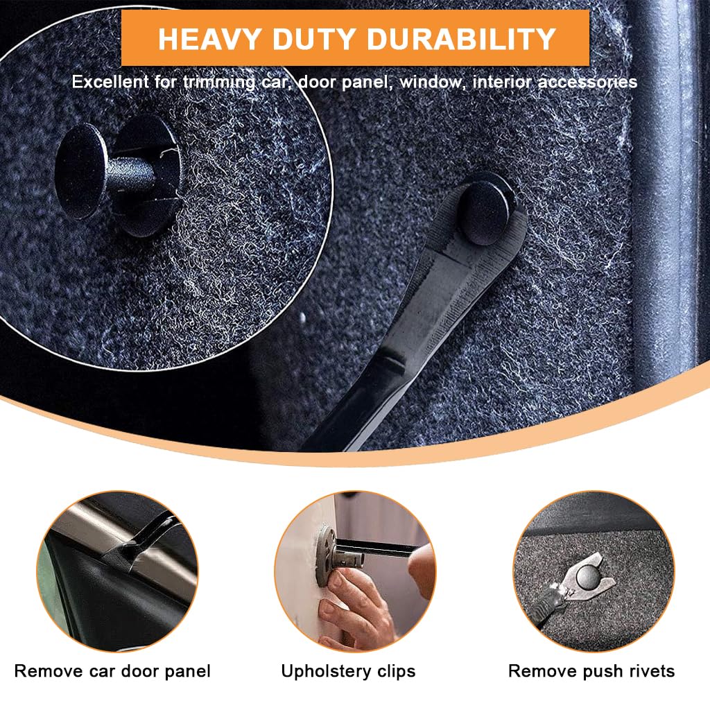 STHIRA Car Bumper Clips Lock Kit for Door Trim and Fender Repair with 100 Pcs 7mm 8mm 10mm Rivets & Removal Tool